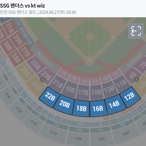 6/27(목)SSG랜더스 vs KT위즈 노브랜드석 양도