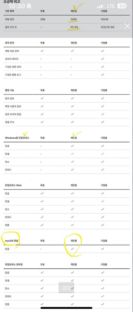 한컴 독스 1년--1