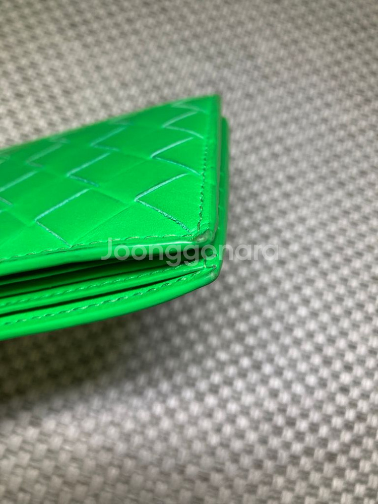보테가베네타 인트레치아토 반지갑 그린--3