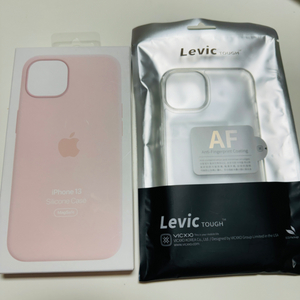 아이폰13 애플 정품 실리콘 케이스 핑크 + @