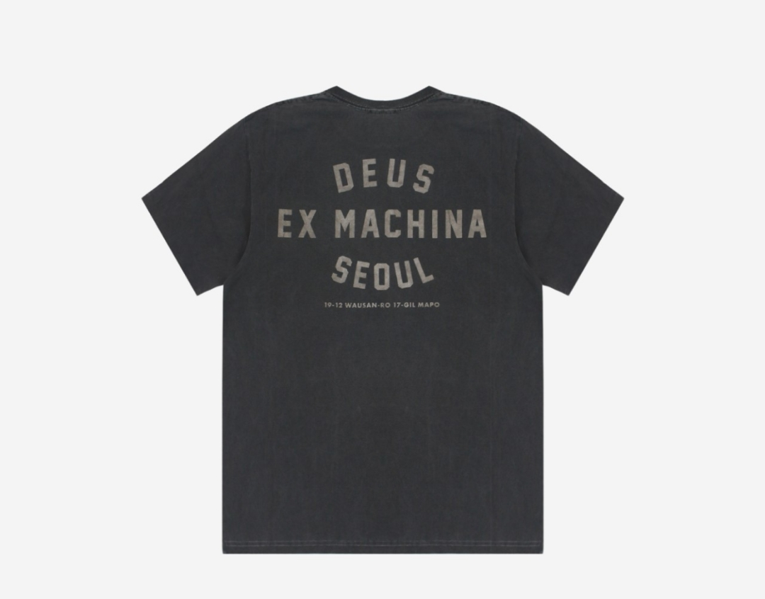 [M, L, XL] 데우스 서울 반팔 티셔츠 차콜 블랙