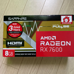 SAPPHIRE 라데온 RX 7600 PULSE OC