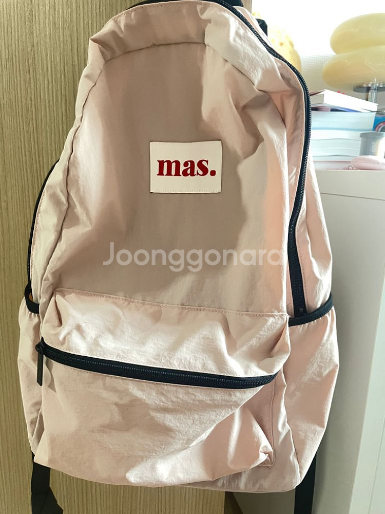 마스마룰즈 나일론 백팩 핑크--2