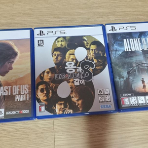 ps5 라오어파트1,용과같이8,얼론인더다크 일괄