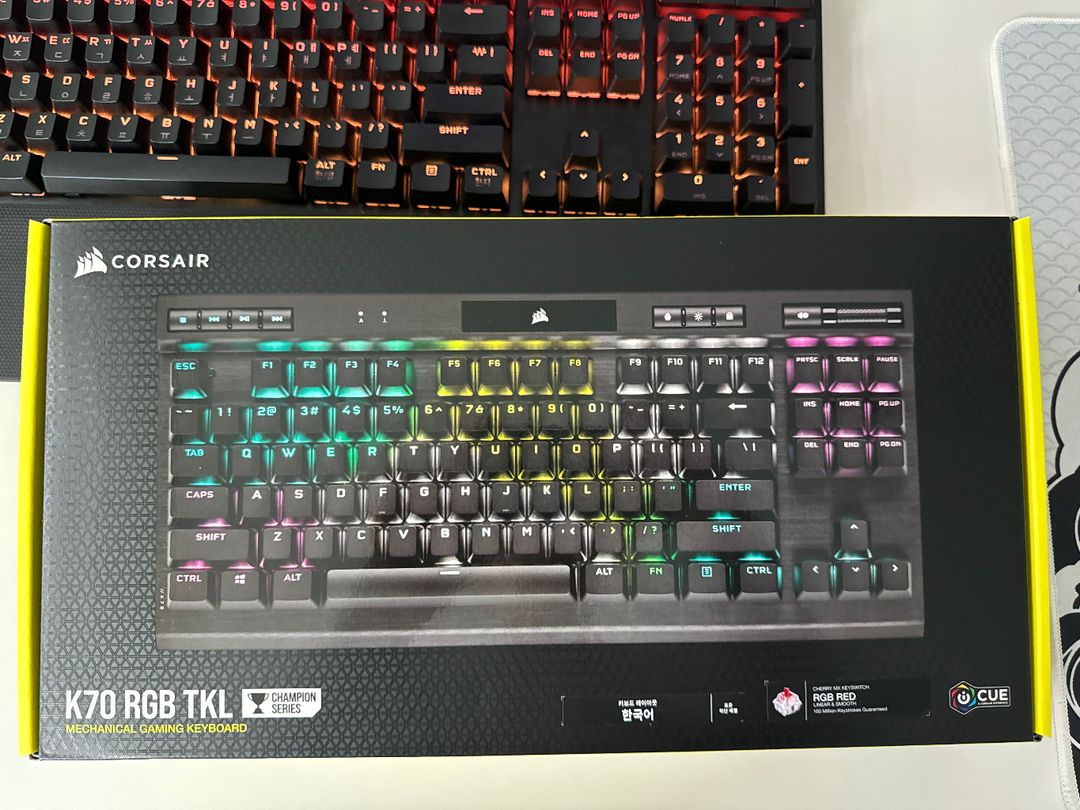 커세어 k70 tkl 키보드 적축 미개봉