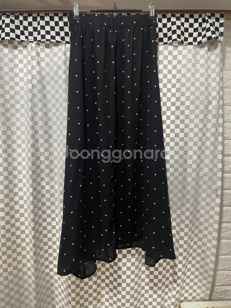 도트 쉬폰 롱스커트:) 밴딩스커트--1