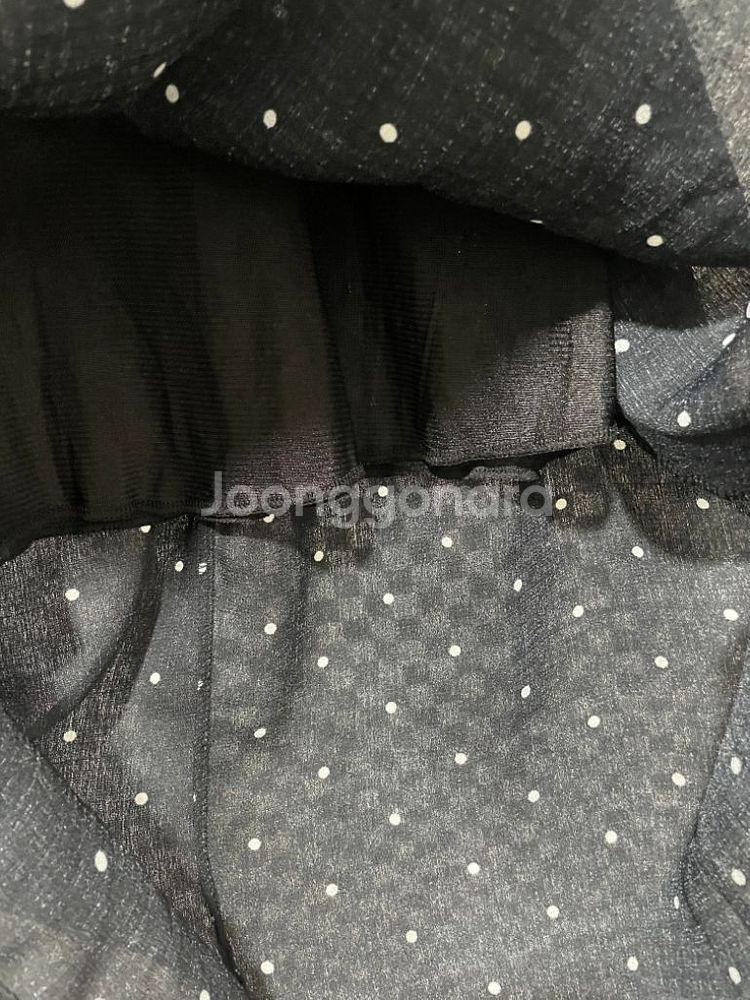 도트 쉬폰 롱스커트:) 밴딩스커트--5