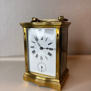프랑스 8day 캐리지시계 알람시계 빈티지 탁상시계