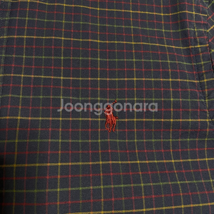 정품 폴로 랄프로렌 스트레치 옥스포드 네이비 체크 셔츠--3