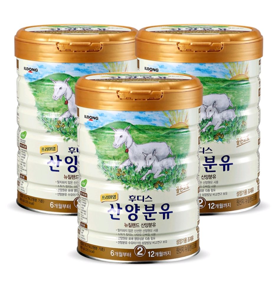 일동후디스 프리미엄 산양분유 2단계, 800g, 3개