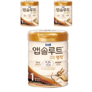 앱솔루트 프리미엄 명작 분유 1단계, 800g, 3개