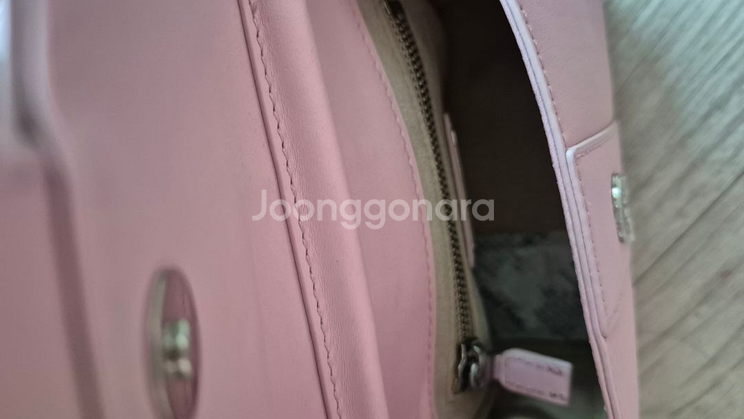 쿠론 소가죽 달톤 아미고 미니 크로스 핑크--5