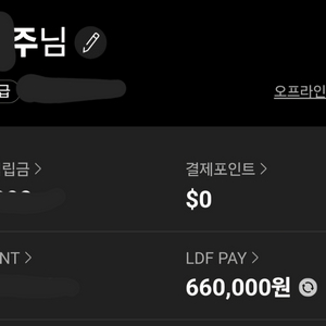 롯데면세점 전점사용 LDF pay판매(66->60만)