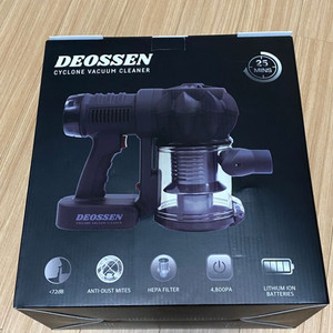 (미사용)DEOSSEN(더센)차량용 무선청소기(최강 흠