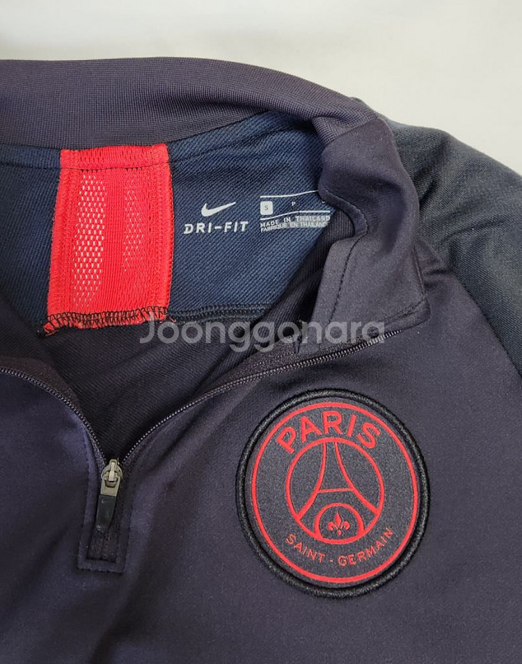 나이키 파리 생제르망 psg 반 집업 긴팔 티--4