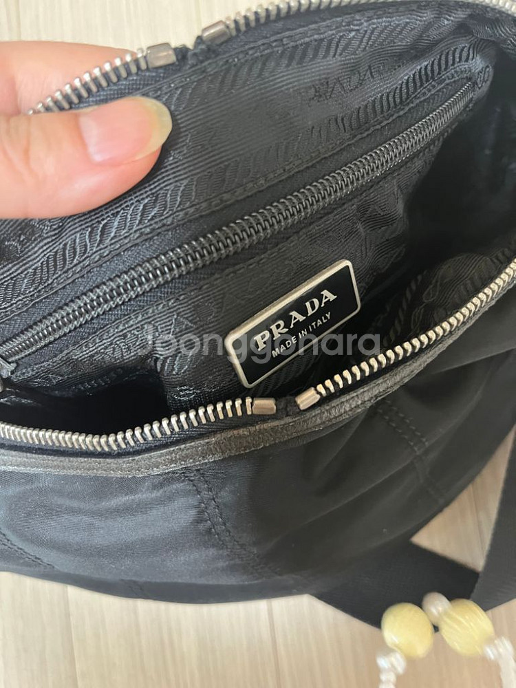 프라다 블랙 반달 숄더백,바디백--6