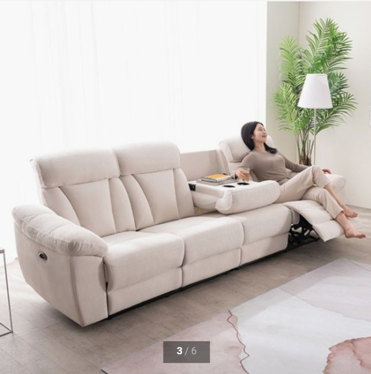 소파 삼익 리클라이너 4인쇼파 아이보리--4