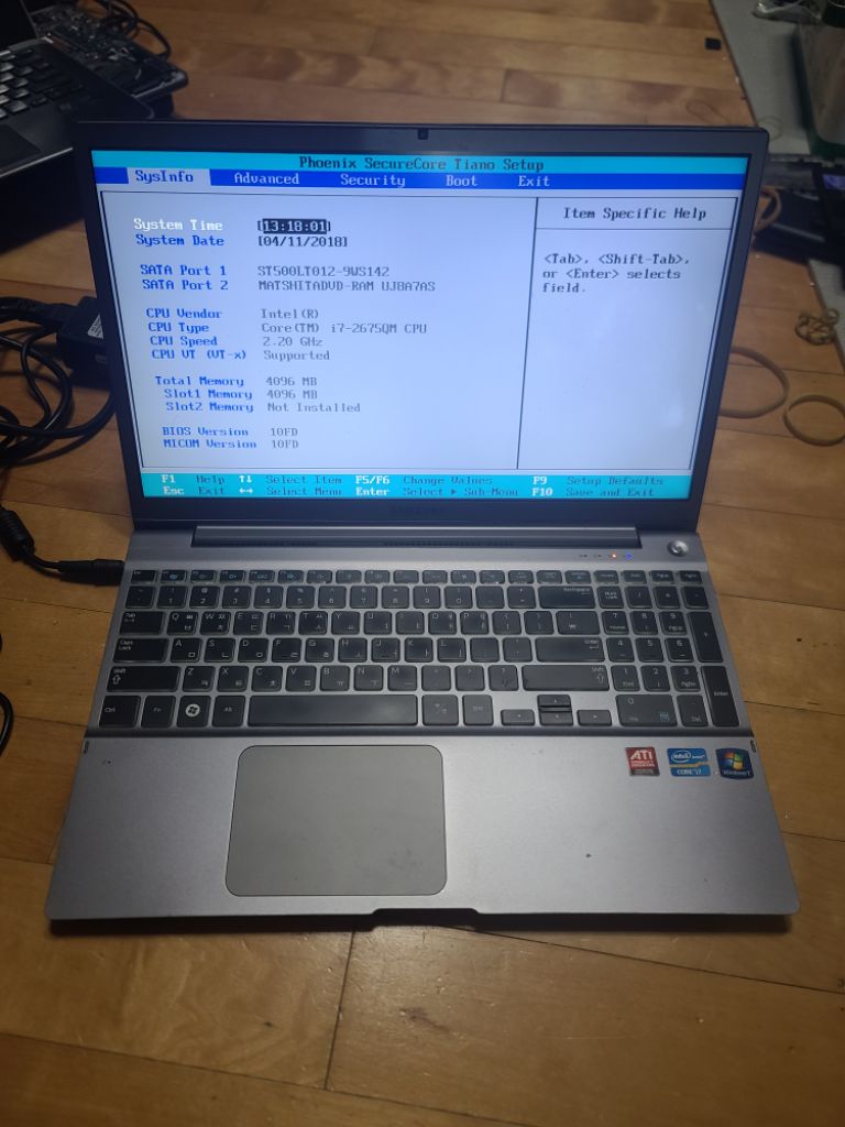 삼성 NT700Z5A 노트북 부품용 i7-2675QM