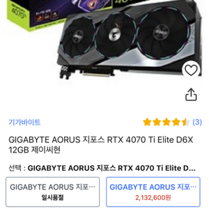 기가바이트 어로스 엘리트 rtx 4070ti 판매합니다