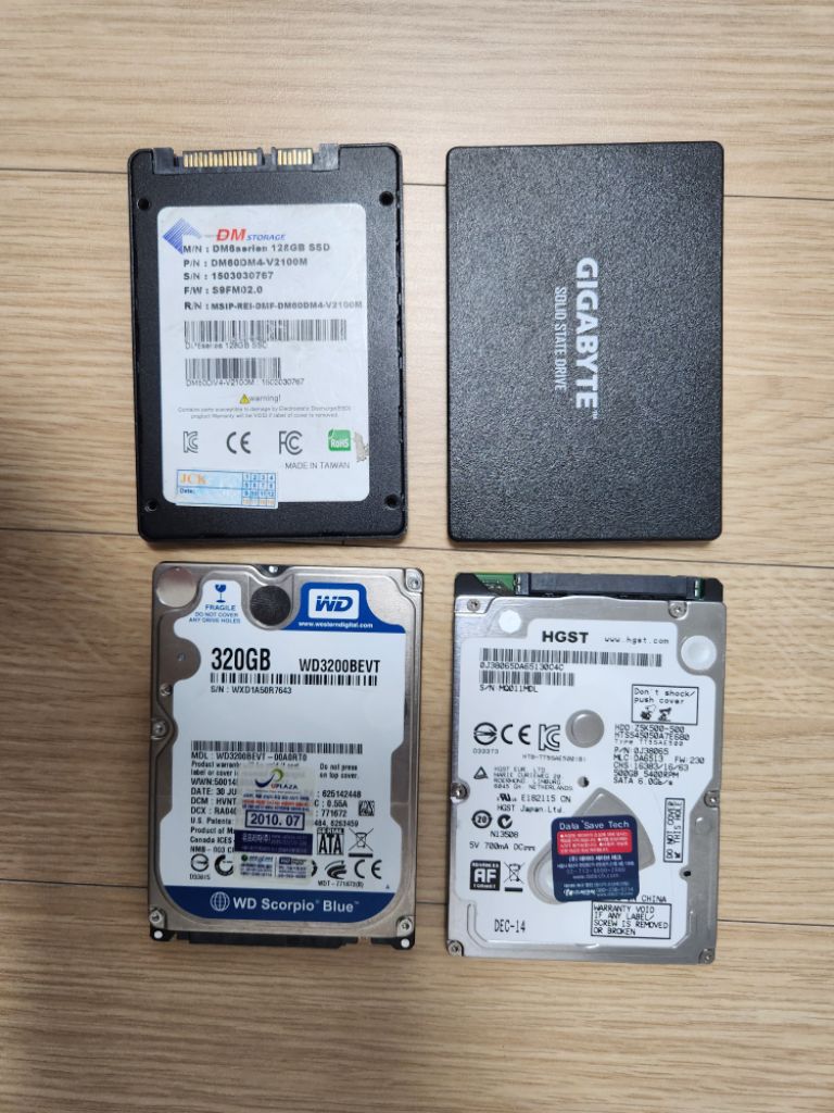 SSD 240g 120g 하드디스크 500g 320g