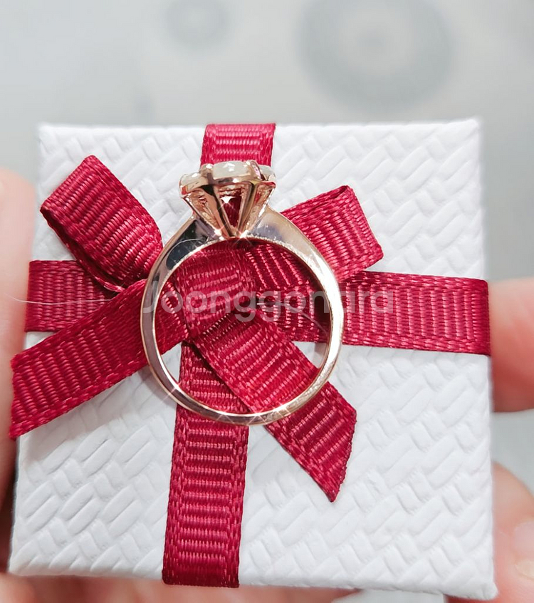 14k 로즈골드 아이스 러프다이아 0.7ct 반지 9호--6