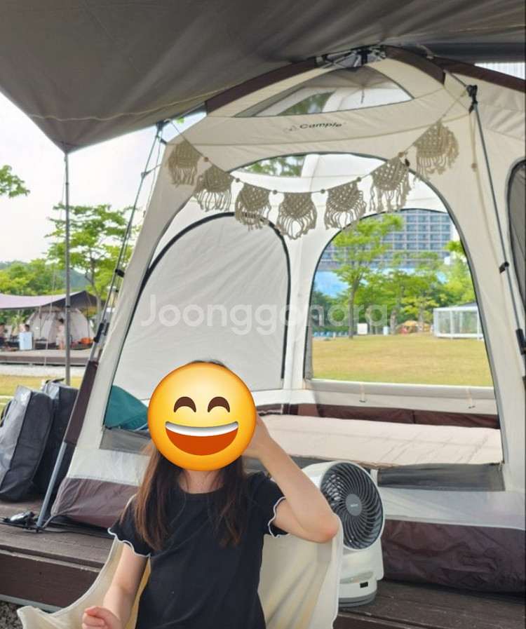 캠플 모어뷰텐트+그라운드시트+육각자충매트--1