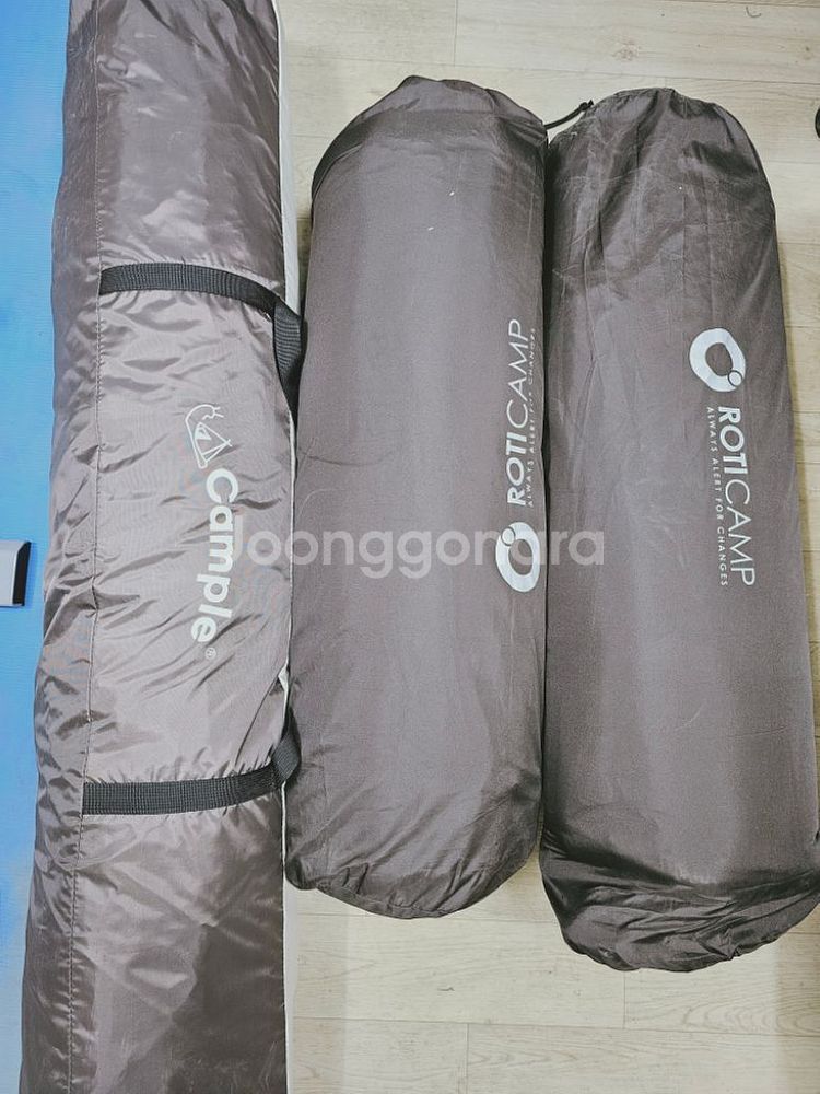 캠플 모어뷰텐트+그라운드시트+육각자충매트--3