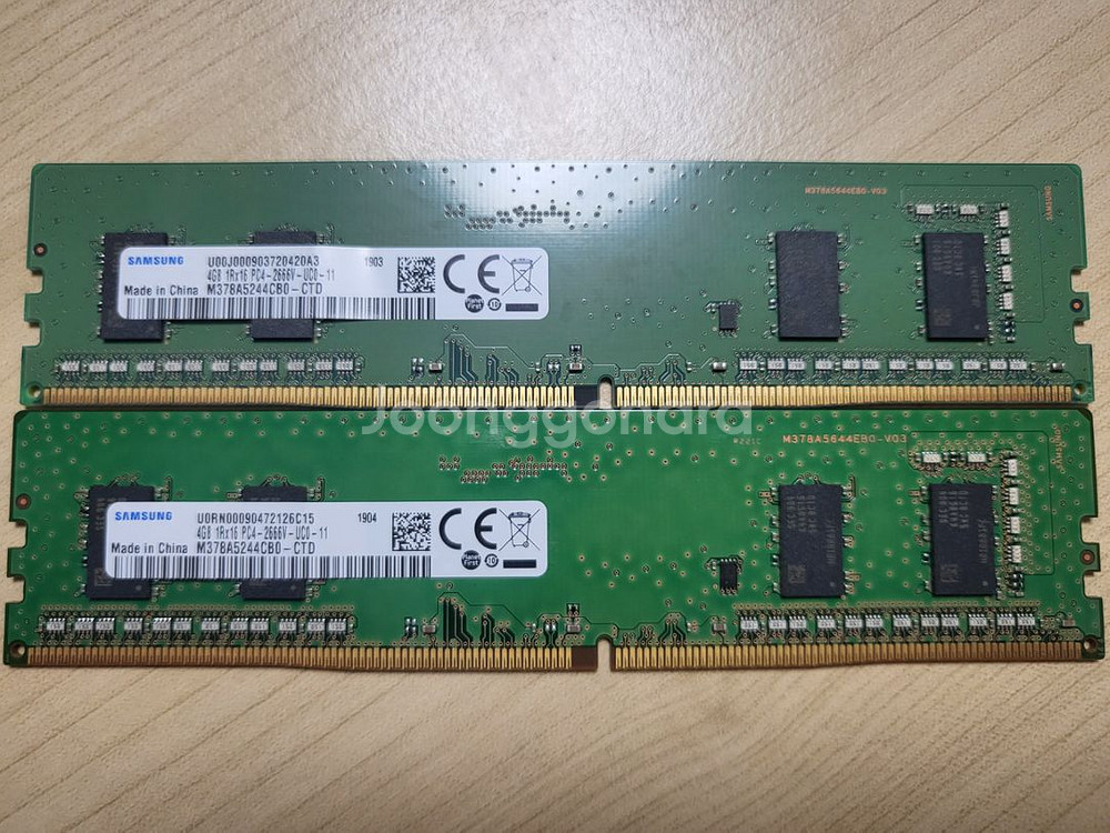 G5400 CPU + DDR4 2666 4GB 램 2개--1