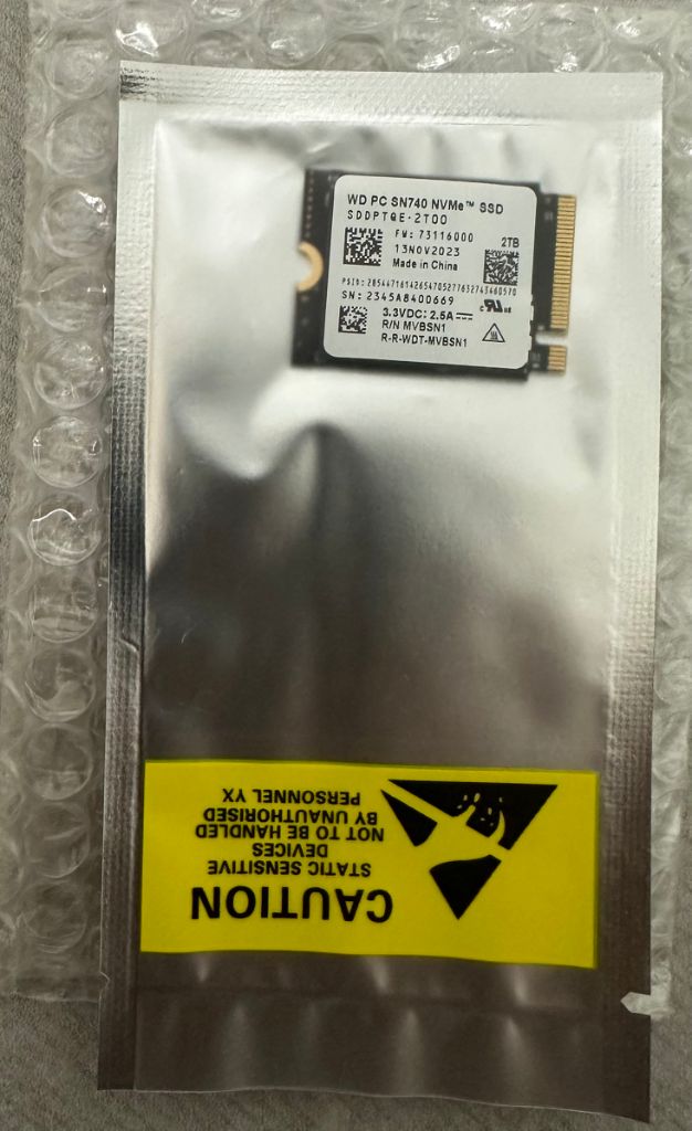 WD SN740 2230 2TB 팝니다