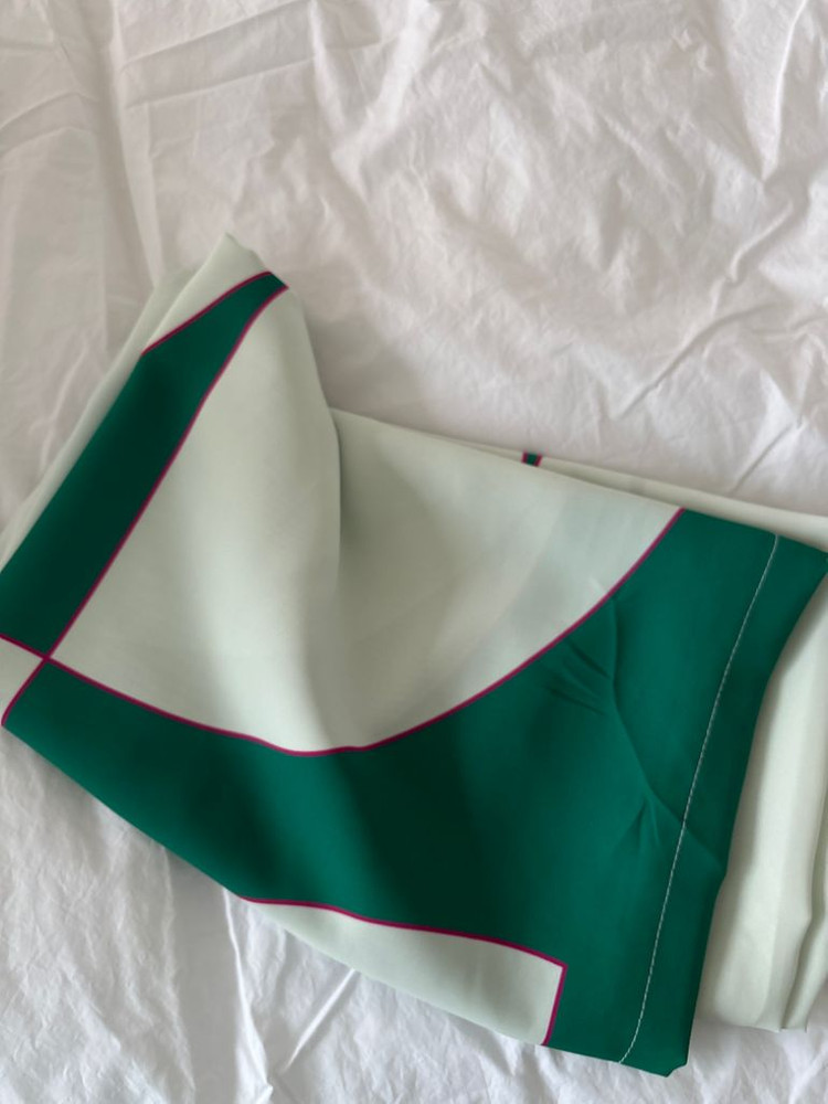 드롭드롭드롭 쉬폰 커튼 무니무니그린+커튼봉--3