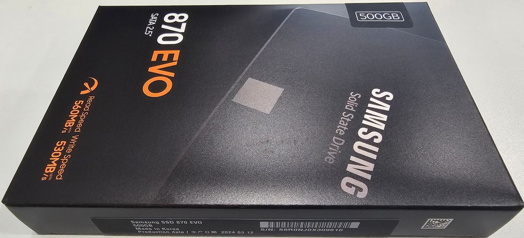 삼성SSD 870 EVO 500G 국내정품 미개봉팝니다