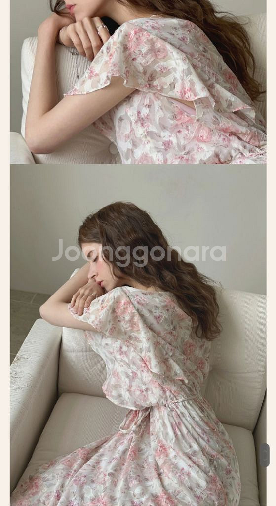 새상품-팩더널드 24ss 메르디앙 드레스(자가드쉬폰)--1