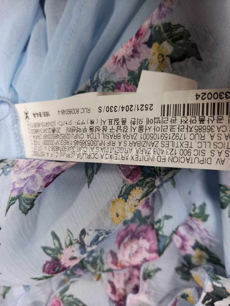 새 자라 쉬폰 플라워 맥시 롱 원피스 55--8