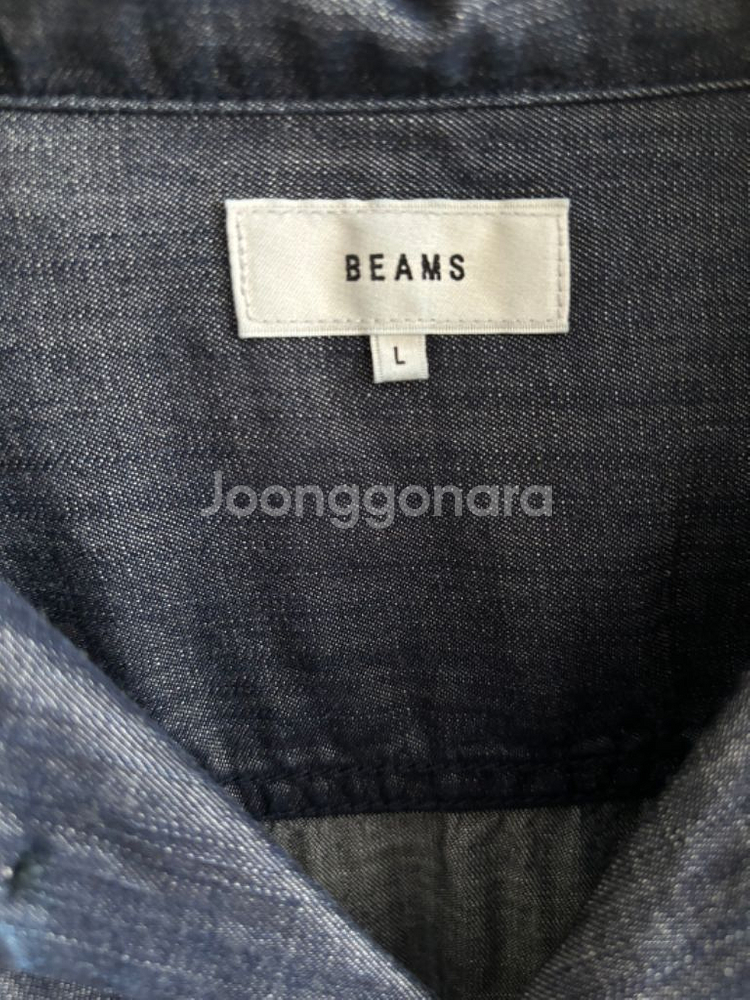 빔즈 남성 크롭 데님 반팔셔츠 새상품 택포(L,105)--3
