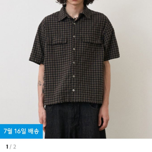 노운 tartan check cropshirts 새상품