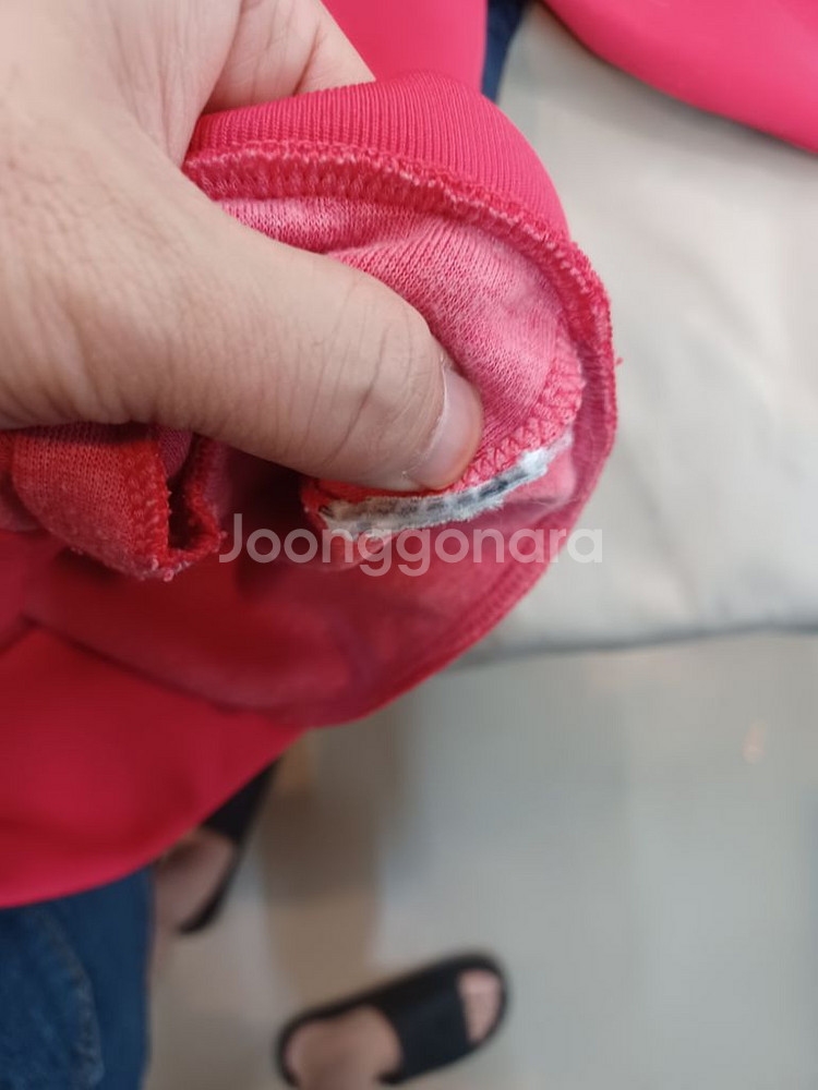 아디다스 희귀 올드스쿨 트랙탑 져지 후디 레드골드 xs--8