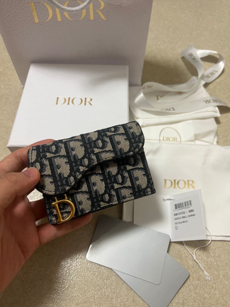 [정품] 디올 Dior 오블리크 새들 여성 카드반지갑