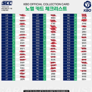 kbo 야구카드 교환및 판매