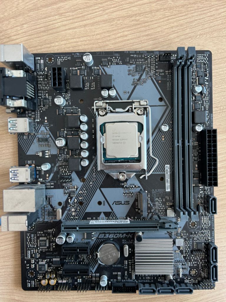 i7 8700 + asus prime b360m k