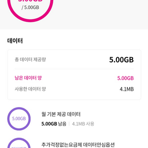 LG 데이터 1기가 2000원 (총2기가)