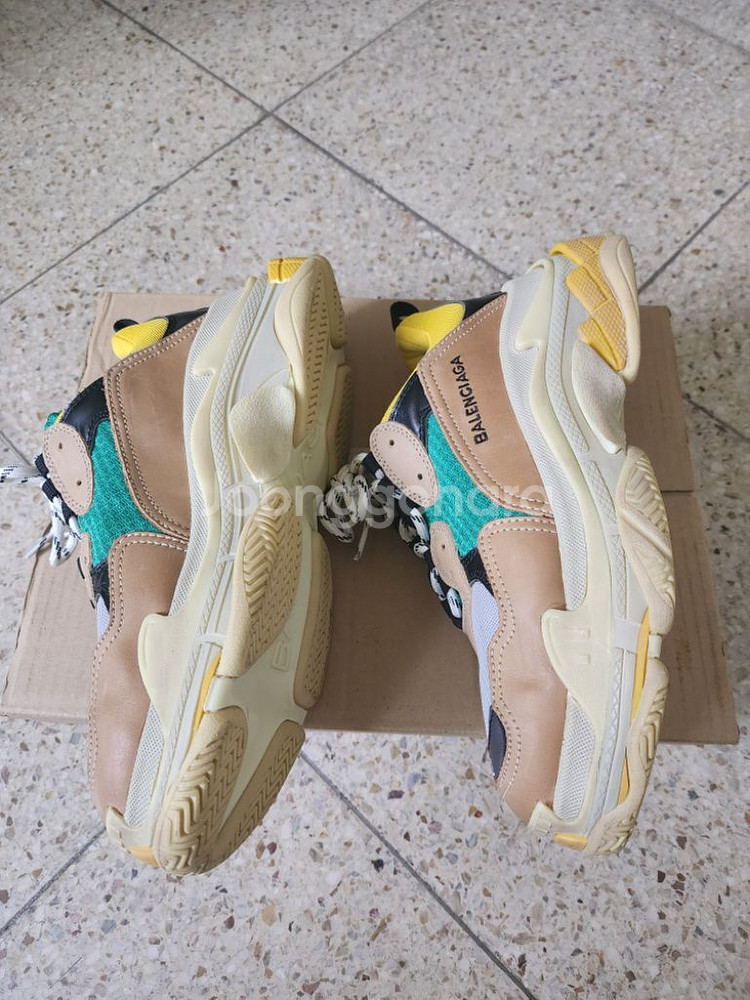 발렌시아가 남자 신발 트리플 그린--2