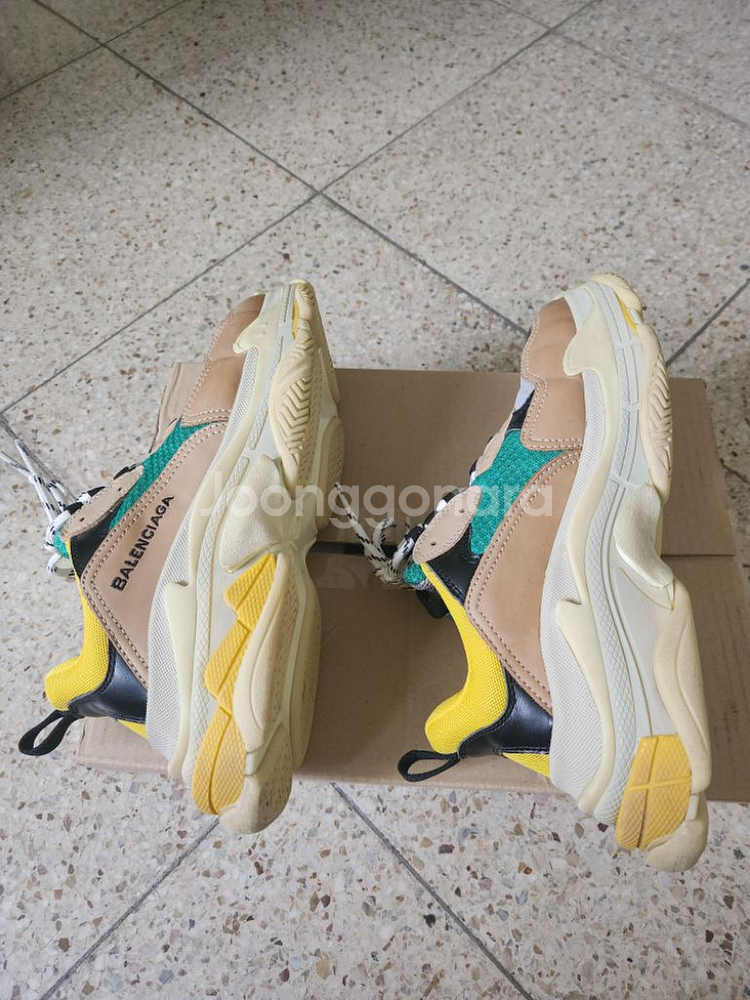 발렌시아가 남자 신발 트리플 그린--3