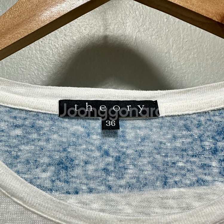 띠어리 린넨 100% 티셔츠--2