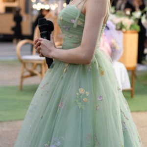 연두색드레스 유색드레스 2부드레스