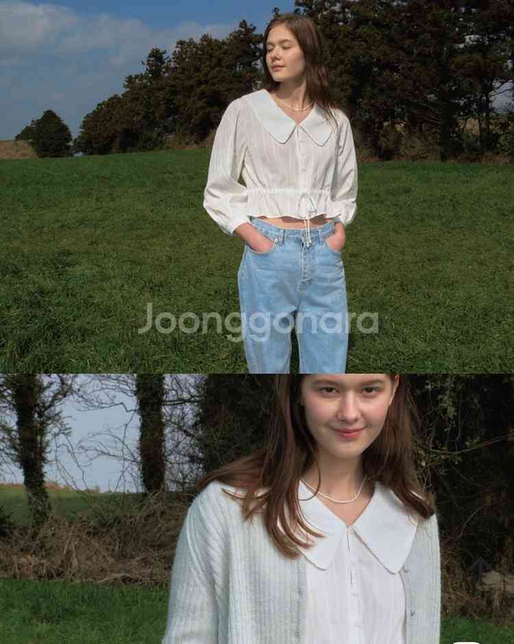 썸웨어버터 릴리 레이스 블라우스--3