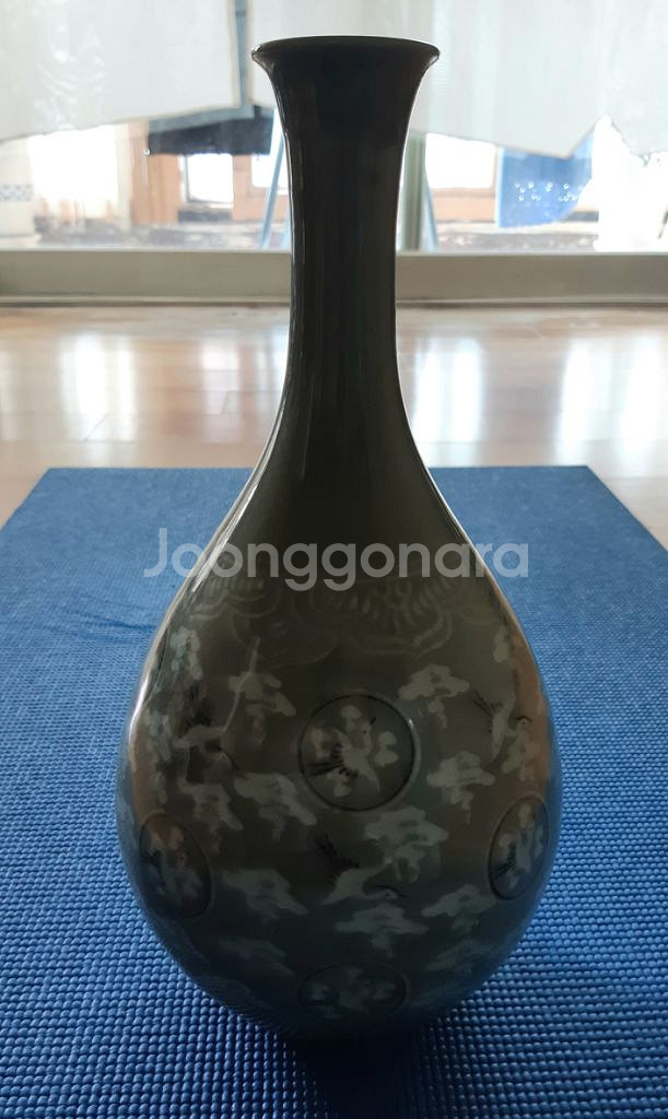 한국전통 청자 운학 매/주병 도자기set (작가 낙--8
