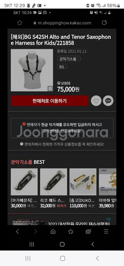 색소폰 BG스트랩--2
