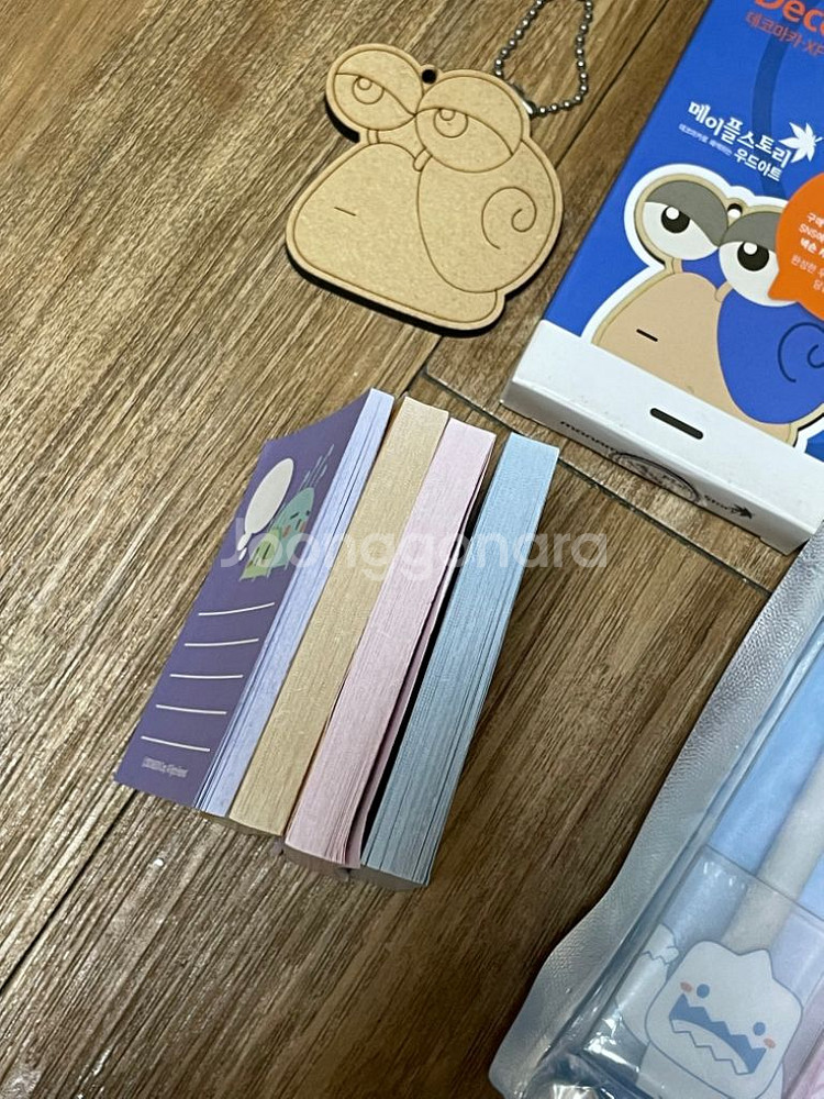 메이플스토리 볼펜+메모지+우드마카 세트--3