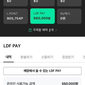 롯데면세점 LDF 페이 66만