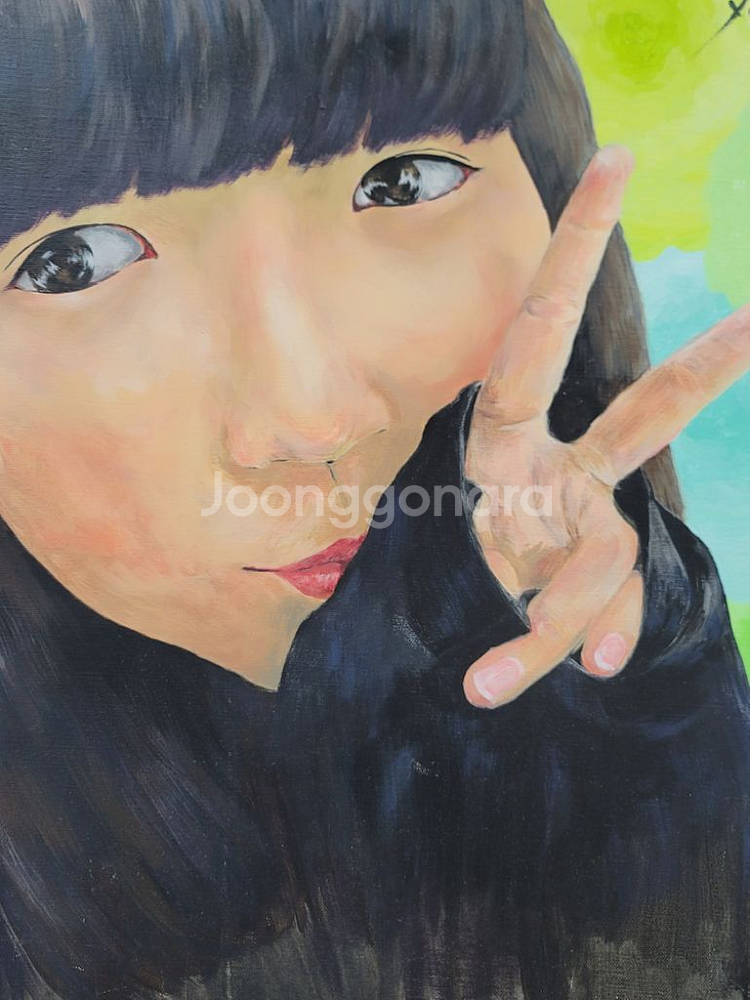 김용기작가 유화그림 소녀 10호--5